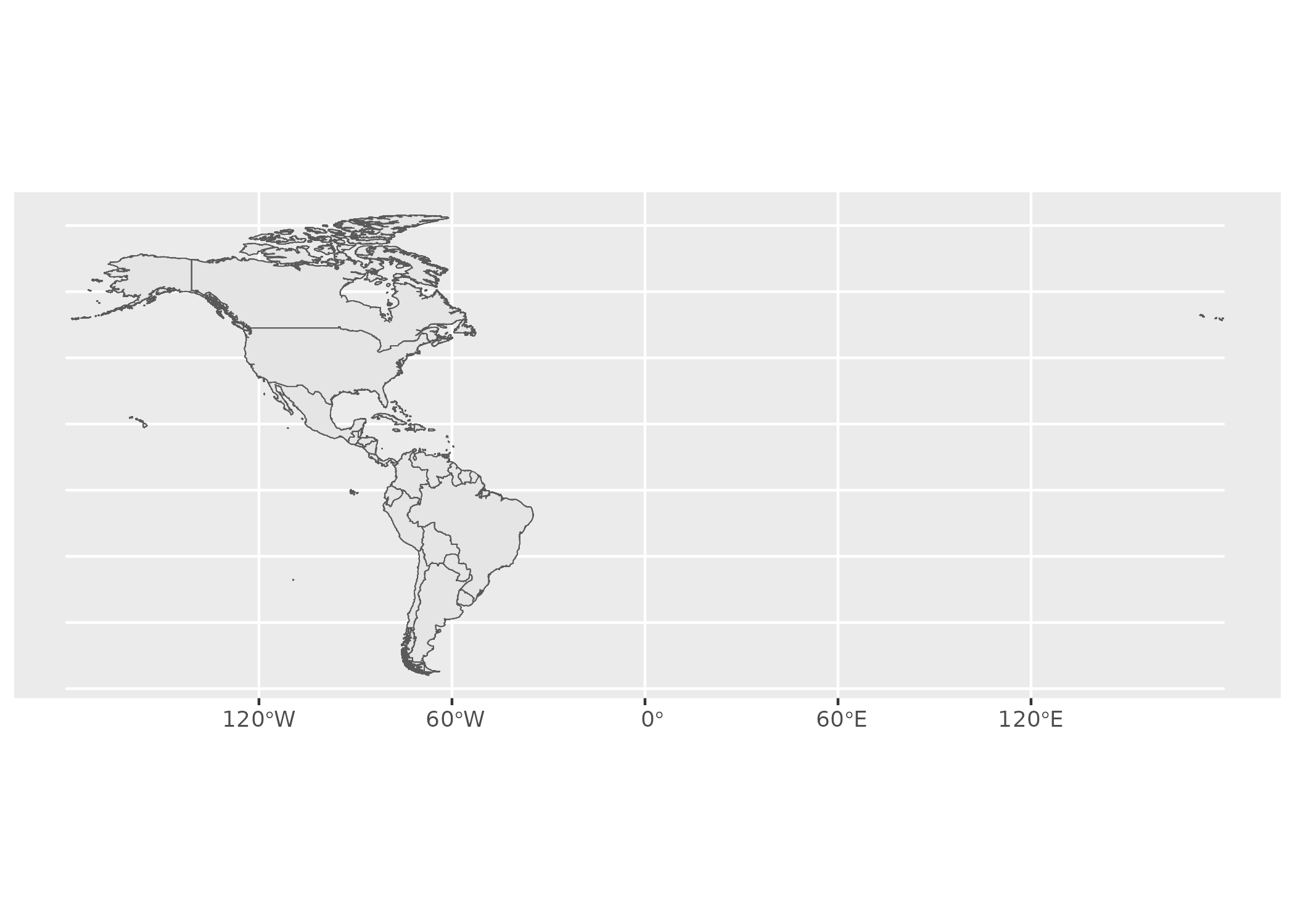 Map of The Americas.