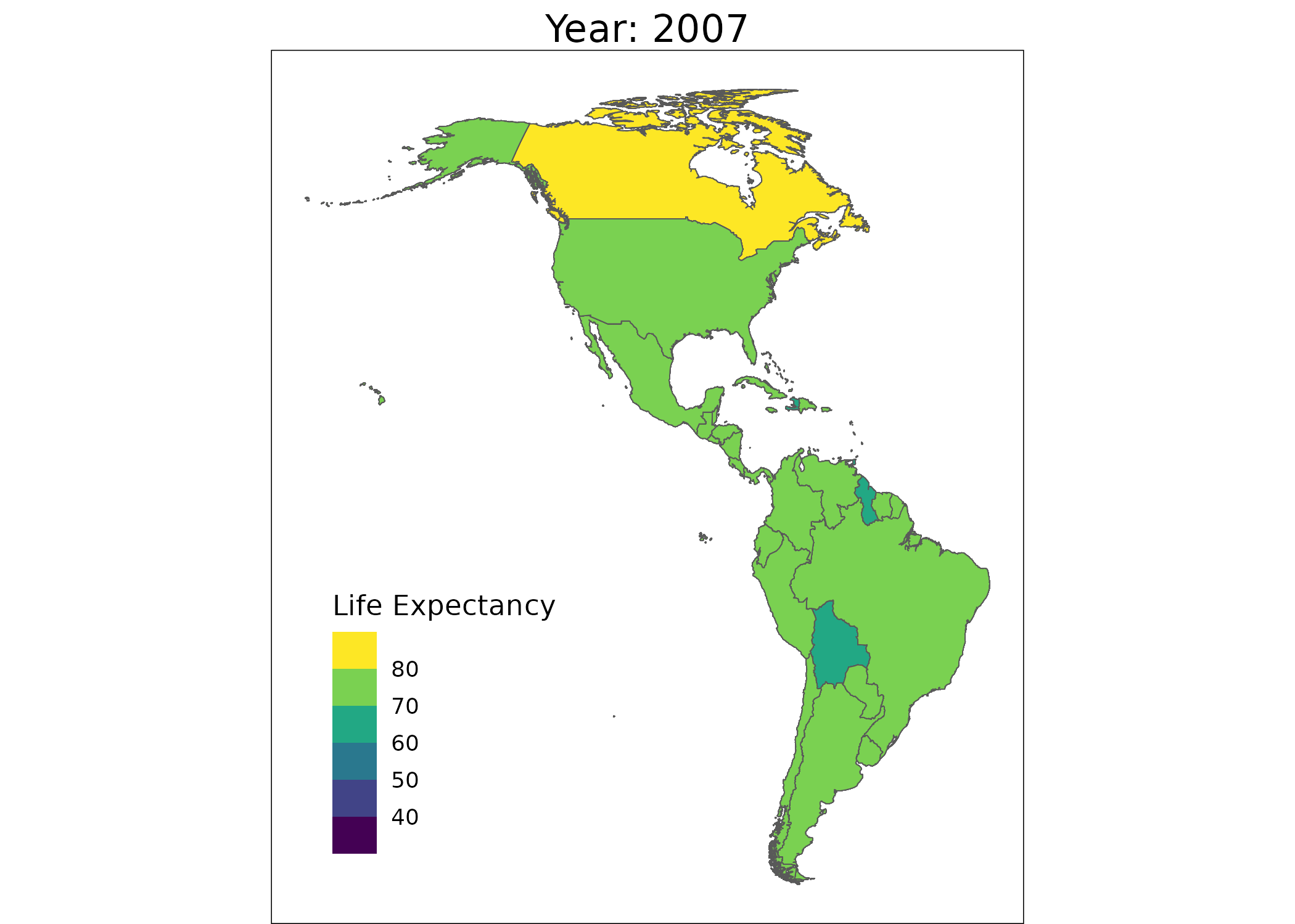 Map of The Americas to be animated.