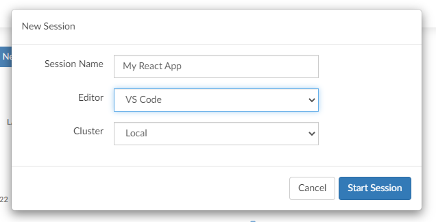 Start a new VS Code Session in RStudio Workbench