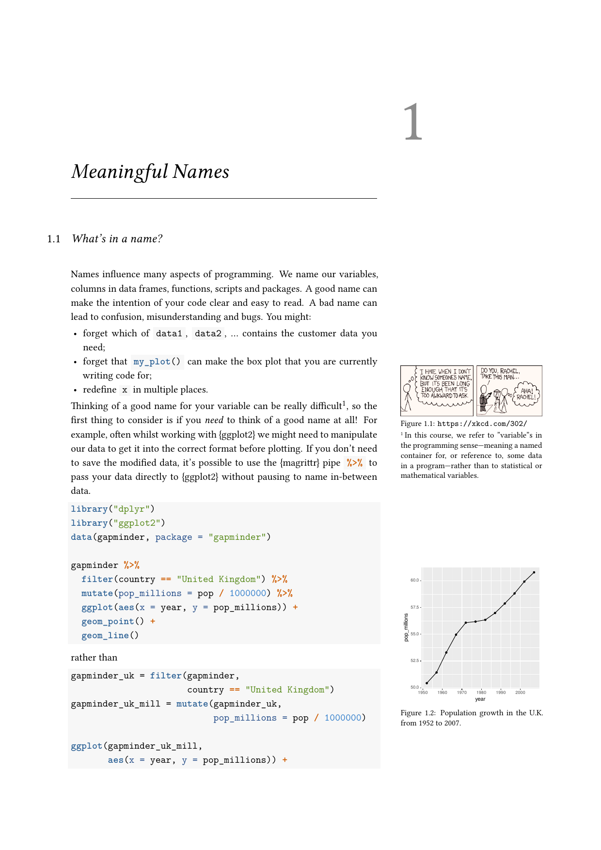 Page 2 of example course material for  R Best Practices