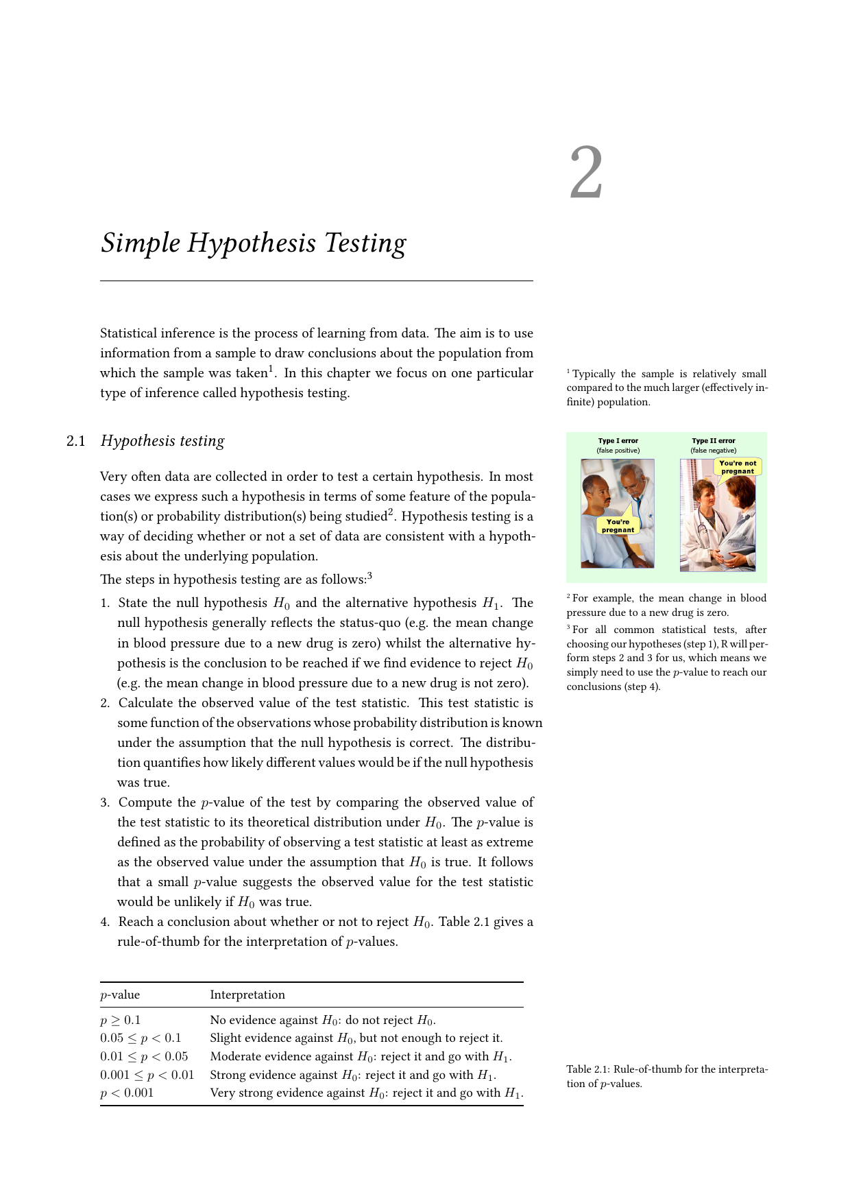 Page 3 of example course material for  Statistical Modelling with R